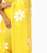 Hastkala Handpainted Mulmul Saree With Running Blouse - Image 3