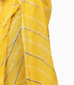 Lehari Yellow and Black Lahariya Pure Kota Doriya Saree With Contrast Blouse - Image 4
